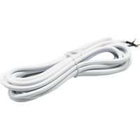 Cavo elettrico tessile 2 x 0,75 mm in rotolo da 5 m. Bianco