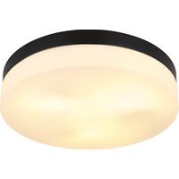 Globo - plafón - Vranos - negro - aluminio - Ø 30cm - E27 -