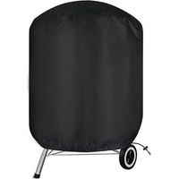 Housse Barbecue Weber, Bache Barbecue Weber Exterieur, 420D Oxford Imperméable Housse Barbecue Rond Weber, Noir(Φ71x79cm)