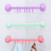 Crochet à ventouse à six points, crochet porte-serviettes sans perçage pour portes de salle de bain