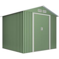 Gartenhaus Wasabi 5,27m2 Light Green - 10 Jahre Garantie - Metall-Schuppen