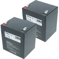 vhbw 2x Batterie remplacement pour APC RBC44, RBC43, RBC140 pour haut-parleurs, enceintes portatives (6Ah, 12,8V, LiFePO4)