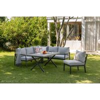 Gardissimo Alu Garten 3-in-1 Ecklounge "San Luca", anthrazit