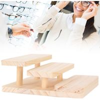 Porte-lunettes en Bois 3 Niveaux - Présentoir à Lunettes de Soleil pour Boutique ou Décoration Intérieure