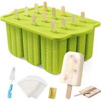 APEX Moule à Glace en Silicone Sans BPA,Moule Esquimaux,Silicone Moule à Glace Pour Glace pour la Préparation de Popsicles Crèmes Glacées