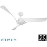 Abrila - Ventilador DC TARENTO Farbe Blanco con tres Aspas con 6 Velocidades Ajustables con 3 Temperaturas de Luz con Memoria de Color Mando a Distancia Incluido