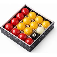 Oypla Full Size UK Regulation 16 Red and Yellow Pool Ball Set 2"