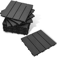 Jiubiaz Piastrelle per terrazza, set da 55 pezzi per terrazza da giardino, antracite, 30 x 30 cm - 5 m²