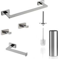Inda - Ensemble d'accessoires de salle de bains Lea en chrome