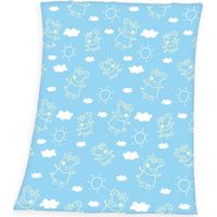 Herding Coperta in Pile, Peppa Pig, 130 x 170 cm, Si Illumina al Buio, Glow in the dark, 100% Poliestere, Pile