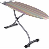 Kitchen Move – Table à repasser 130x47cm – Housse 100% coton – Hauteur réglable jusqu'à 98cm – Verrou de sécurité – BATTEFLONIX