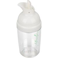 Shaker à vinaigrette 200 ml sans BPA, anti-fuite, avec couvercle, blanc