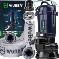 WUBER Septic Tank Grinder Pump - 2.5 kW Power, 18000 Lph Flow, 2 Inch Outlet, 30 m Length