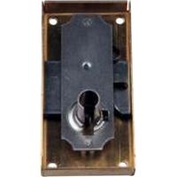 Schrankschloss devismes s528a25glbl gebürstetes Messing links