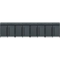 Westmann Metall Mülltonnenbox Moderna 8 8x240 L Anthrazit 83x556x135 cm