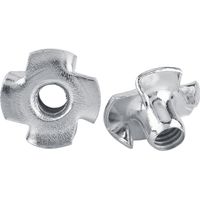 Écrous T 4 pointes acier carbone M5, 50 pièces, mobilier