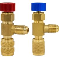 2 Pièces Adaptateur Clim, Valve Sécurité R410A R22, Coupleur Rapid, Raccord Clim Auto, Entretien Système