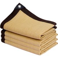 Filet d'ombrage rectangulaire, tissu d'ombrage léger extérieur pour auvent/piscine/garage, tissu d'ombrage avec œillets résistants, beige, 3x3m