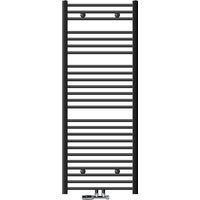 ECD Germany Radiatore Verticale Sahara 600x1500 mm Termosifone Antracite Dritto con Termostato Raccordo Centrale per Tubi da Parete Calorifero Scaldasalviette Riscaldamento Bagno Arredamento Termico