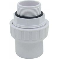 Raccord mixte PVC à visser et coller pour filtration piscine – Embout fileté + manchon pompe + joint torique – Diamètre 50 mm