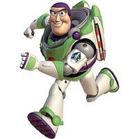 Sticker géant phosphorescent et repositionnable Toys Story avec Buzz l'éclair de Disney 45,7CM X 101,6