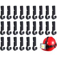 Clip de Phare de Casque, Crochets de Phare pour Casque, Clips pour Casque pour Lampe Frontale, Casques Clips de Phares pour Monter la Lampe Frontale Sur le Casque, pour Divers Phares, 24 Pack