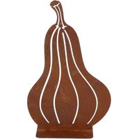 Zucca decorativa in metallo, altezza 27 cm