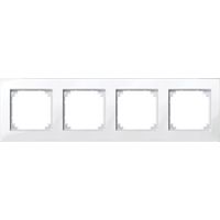 MERTEN 515419 M-PLAN CACHE POUR 4 PRISES BLANC POLAIRE BRILLANT