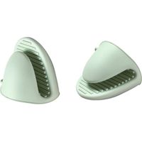 Gant de cuisine en silicone épais et résistant à la chaleur pour la cuisson, la pâtisserie, les barbecues et les grillades (vert)