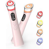 Appareil de levage du visage-8en1 serrage et levage de la peau, thérapie de lumière à LED pour les rides,soins de la peau coréens,massageur facial de qualité spa levage et massageur de beauté, rose