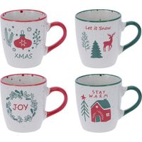 Mug Noël 200ml - Set de 4 assortis