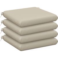 Coussin chaise lot 4 47x47x7cm imperméable protection UV 50+ beige