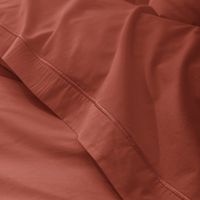 Drap plat percale de coton peigné "Julian" toutes dimensions Coton Pur - Julian Terracotta - - Julian Terracotta - 180 x 290 cm pour lit 1 place