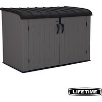 Lifetime – Abri de jardin horizontal en résine 2.1 m3 – Panneaux en PEHD renforcés – Couvercle à vérins – Sol antidérapant – 60464E
