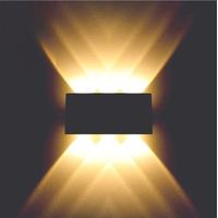 Applique exterieur led,led murale,appliques,applique murale exterieur led,Luminaire mural intérieur up and down 6W Applique led murale en aluminium Étanche IP65 Lumiere Blanc Chaud (Noir )