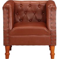 Fauteuil relax Fauteuil marron cuir véritable