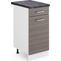 Mueble bajo de cocina R-Line, Gris, 40 cm , ET Antracita, Vicco