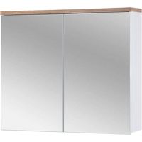 Cabinet de salle de bain avec miroir - 70 x 80 x 20 cm - Cintra White - Livraison gratuite
