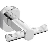 Optima Cube Way Wandhaken aus Messing mit 2 Haken, Chrom (SPI22)