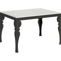 Table Extensible 90X120/380 Cm Paxon Evolution FrĂŞne Blanc Structure Anthracite