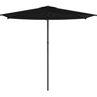 Parasol de jardin 270 x 270 cm Polyester Rectangulaire Noir vidaXL