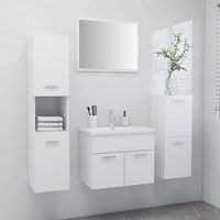 Meuble de salle de bain Mobilier de salle de bain - Blanc Aggloméré BV884107 - BonneVie