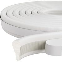 5 m Foam Door and Window Seal Insulation Anti Cold, Sound Insulation Door Seal for Entrance Door Seal, Self-Adhesive Caulking Strip for Sealing Gaps Doors and Windows, White, 1 Volume