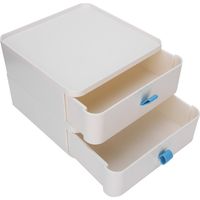 Organisateur de maquillage empilable, grande capacité, avec tiroirs multiples, boîte de rangement de bureau pour fournitures de bureau