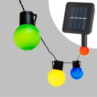 Guirlande Guinguette Solaire 6m 15 ampoules SuperLED G50 multicolore pas cher Lotti