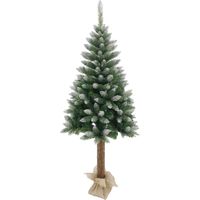 Sapin de Noël artificiel Dayron Snowy Alpine avec base en jute 150 cm
