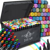 Marker, Filzstifte, doppelseitige Alkoholmarker, PRO-Set mit 168 Teilen + Tasche