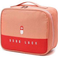 Trousse à pharmacie portable, petite trousse à pharmacie portable pour usage domestique, trousse de premiers secours,Grand rose
