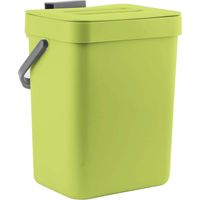 Poubelle de déchets de cuisine, petit composteur de comptoir avec couvercle, contenant de déchets de cuisine sans odeur, poubelle murale, 3 L/0,8 gallon, vert