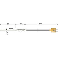 Sonde d'immersion B + B Thermo-Technik 0625 1189-41 -100 à +1000 °C sonde: K étalonné d'usine (sans certificat) 1 pc(s) Q57434